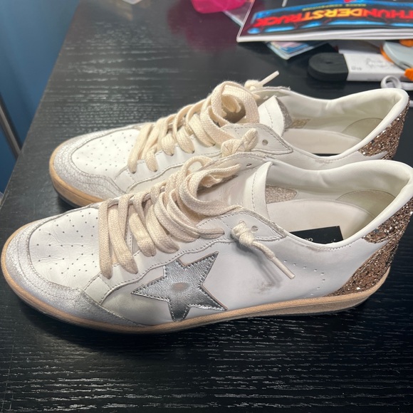 Golden Goose Ballstar Mixed Leather Low-Top Sneakers. Size 39 - Picture 9 of 12